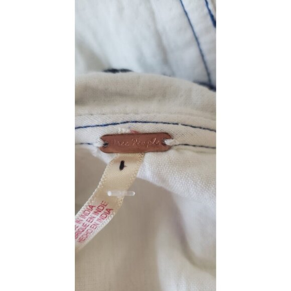 NEW FREE PEOPLE MORE TO COME EMBROIDERED LONG SLEEVE IVORY MINI DRESS LARGE - Picture 13 of 13